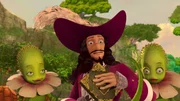 Captain Hook im Geheimen Garten - umringt von den geschwätzigen Blumen.