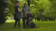 Trainerin Ellen mit Fred und Hund Ricco Trainerin Ellen mit Fred und Hund Ricco