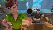 Peter Pan hat eine Idee, was sie mit der neuen Kanone der Piraten anstellen könnten. Peter Pan hat eine Idee, was sie mit der neuen Kanone der Piraten anstellen könnten.