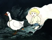 Nils und Martin bringen Olaf in eine Höhle, wo er vor dem Regen geschützt ist und auch nicht soviel anstellen kann.