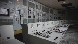 Kontrollraum im Atomkraftwerk Tschernobyl.