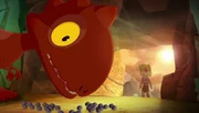 Um mehr über seinen Freund herauszufinden, folgt Tib Tumzum eines Abends. Der Dino führt ihn in eine besondere Höhle.