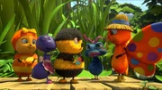 Heini Hummel ist gerührt: Seine Freunde - Josefine, die Biene, Anna Ameise, Frieda Fliege und Walter, der Falter - haben ihm ein vierblättriges Kleeblatt gebastelt. Sie wollen, dass ihr pummeliger Freund wieder glücklich ist! Heini Hummel ist gerührt: Seine Freunde - Josefine, die Biene, Anna Ameise, Frieda Fliege und Walter, der Falter - haben ihm ein vierblättriges Kleeblatt gebastelt. Sie wollen, dass ihr pummeliger Freund wieder glücklich ist!