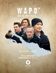 ARD WAPO BODENSEE IV. Staffel mit 13 neuen Folgen. Das Team der Wapo Bodensee: (v.l.n.r.) Jakob Frings (Max König), Julia Demmler (Wendy Güntensperger), Paul Schott (Tim Wilde), Nele Fehrenbach (Floriane Daniel). ARD WAPO BODENSEE IV. Staffel mit 13 neuen Folgen. Das Team der Wapo Bodensee: (v.l.n.r.) Jakob Frings (Max König), Julia Demmler (Wendy Güntensperger), Paul Schott (Tim Wilde), Nele Fehrenbach (Floriane Daniel).