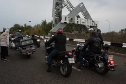 Donetsk, Ukraine - Members of Motorcycle club "Vityaz"  give a tour  Michael Ware  at the Oktyabrsky district close to Donetsk's international airport in the self-proclaimed Donetsk People's Republic.