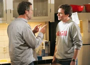Streit zwischen Freunden: Hugh Laurie als Dr. Gregory House, Robert Sean Leonard als Dr. James Wilson Streit zwischen Freunden: Hugh Laurie als Dr. Gregory House, Robert Sean Leonard als Dr. James Wilson