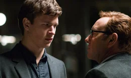 L - R: Baby (Ansel Elgort), Doc (Kevin Spacey)