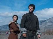 L-R: Egwene Al'Vere (Madeleine Madden), Perrin Aybara (Marcus Rutherford)