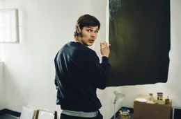 Andreas Baader (Henning Fl&uuml;sloh) in seiner Zelle