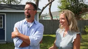 Karen and Ryan looking at the Corabella Cottage from the backyard. As seen on Magnolia's original series, Beachfront Bargain Hunt Renovation. Karen and Ryan looking at the Corabella Cottage from the backyard. As seen on Magnolia's original series, Beachfront Bargain Hunt Renovation.