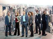 Dr. Sheldon Hawkes (Hill Harper), Detective Lindsay Monroe (Anna Belknap), Adam Ross (A. J. Buckley), Detective Danny Messer (Carmine Giovinazzo) und Detective Stella Bonasera (Melina Kanakaredes)