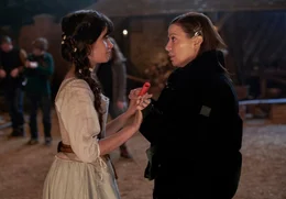 Camila Cabello and Director Kay Cannon on the set of CINDERELLA