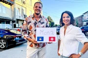 Amir Bunjaku und Mona Vetsch in Gjilan Amir Bunjaku und Mona Vetsch in Gjilan