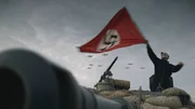 Stukkas flying over Karl Fuchs in his Panzer Tank.