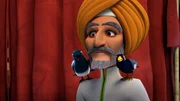 Der indische Kaufmann und seine Vögel