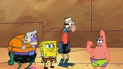 L-R: Mermaid Man, SpongeBob, Barnacle Boy, Patrick
