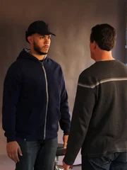 A killer confronts Joel at the studio. A killer confronts Joel at the studio.