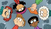 v.li.: Zach, Lincoln, Stella, Clyde, Rusty, Liam
