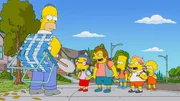 THE SIMPSONS: Feeling worthless at work, Homer volunteers to be a school crossing guard. But when his safety squad receives too much funding, the crossing guards become a force to be feared in the "Homer's Crossing" season premiere episode of THE SIMPSONS.