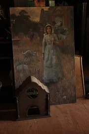 Watkinsville, GA USA: The old painting that Jay purchased. Watkinsville, GA USA: The old painting that Jay purchased.