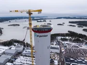 Der Prysmian Tower in Kirkkonummi, Finnland.