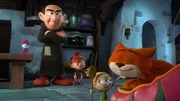 Gargamel erkennt, dass seine Schlumpfwächterin, die verzauberte Puppe Lucretia von Rowena, ihre ganz eigene Vorstellung von Macht hat.