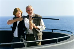 Kann vom erfahrenen Abenteurer Allan Quatermain (Sean Connery, r.) noch viel lernen: der junge und unerschrockene Tom Sawyer (Shane West, l.) ...