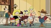 L-R: Lynn Loud Sr., Luan, Lana, Lucy, Lori, Lola, Luna, Lisa, Lynn, Leni, Lincoln, Rita, Lily, Jerry