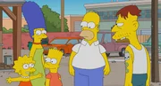 (v.l.n.r.) Lisa; Marge; Bart; Homer; Cletus (v.l.n.r.) Lisa; Marge; Bart; Homer; Cletus
