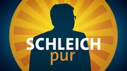 Key Visual/Cover Sendereihenbild mit Typo zu "Schleich pur". Helmut Schleich in der Münchner Kultkneipe "Rheinpfalz" live vor Publikum: Pointiert, schnell und direkt bringt er unbequeme Wahrheiten ans Licht.