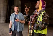Kurz vor dem Abgabetermin seiner neuen Kolumne f&uuml;r die Los Angeles Times trifft der Journalist Steve Lopez (Robert Downey Jr., l.) auf der Stra&szlig;e den Violinisten Nathaniel Ayers (Jamie Foxx, r.). Der Obdachlose spielt auf einer Geige mit nur zwei Saiten ...