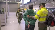 BOGOTA, COLOMBIA- The detainee escorted. BOGOTA, COLOMBIA- The detainee escorted.