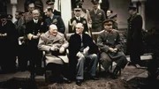 V.l.n.r.: Winston Churchill, Franklin D. Roosevelt, Josef Stalin.