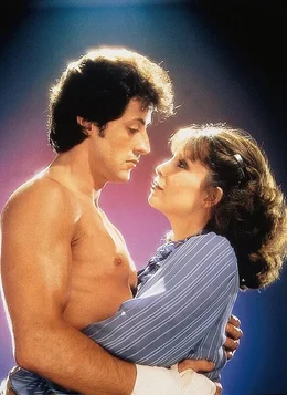 L-R: Rocky (Sylvester Stallone) und Adrian (Talia Shire)