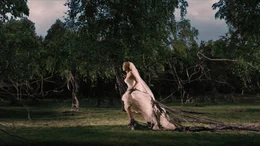 Justine (Kirsten Dunst) feiert Hochzeit. Trotzdem verl&auml;sst sie immer wieder zwischenzeitlich das Fest, das sehr ungl&uuml;cklich verl&auml;uft.