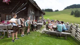 Junge Musikanten auf der Hofbaueralm.