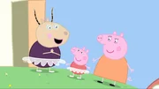 v.li.: Madame Gazelle, Peppa Pig, Mummy Pig