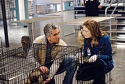 BONES: "The Dog Whisperer" Cesar Millan (L) steps in to help Brennan (Emily Deschanel, R) and Booth when they discover a dog- fighting ring may be connected to the death of a veterinarian in the BONES episode "The Finger in the Nest" airing Wednesday, Sept. 17 (8:00-9:00 PM ET/PT) on FOX.