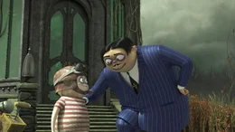Pugsley Addams (l.) und Gomez Addams