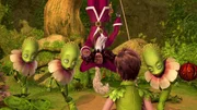 Peter Pan sucht im Geheimen Garten nach Wendy, findet dort aber zunächst nur Captain Hook inmitten der geschwätzigen Blumen.