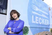 Elena Uhlig am Food-Truck. Elena Uhlig am Food-Truck.