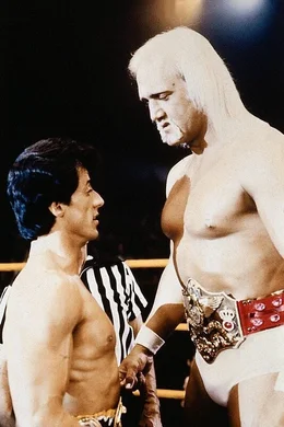 L-R: Rocky (Sylvester Stallone) und Thunderlips (Hulk Hogan)