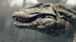 A dinosaur head