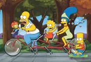 (23. Staffel) - Eine etwas ungewöhnliche Familie: Maggie (l.), Marge (2.v.r.), Homer (2.v.l.), Bart (r.) und Lisa Simpson (M.) ...