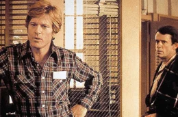 L-R: Henry Brubaker (Robert Redford) und Roy Purcell (Matt Clark)