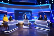 Die erste Ausgabe vom 'heute-show extra - Das Quiz' - von links: Gisa Flake, Ricarda Lang, Lutz van der Horst, Bärbel Bas und Olaf Schubert.