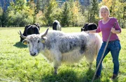 Die gebürtige Münsterländerin Andrea Meßmer ist der Liebe wegen in die Jachenau im Voralpenland gezogen und hat sich hier mit ihrem Mann Josef eine Yakzucht aufgebaut. Mit den sogenannten "Grunzochsen" sichern die beiden den Fortbestand des alten Familienhofs.
