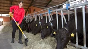 Gasteberin Marisa Marquardt mit Wagyu-Rindern.