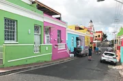 Stra&szlig;e in Bo-Kaap, einem Stadtteil von Kapstadt.