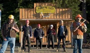 The Gold Rush cast stand in front of their cabin, from left to right: Harness, Greg, Todd, Jack, Dorsey and Thurber. The Gold Rush cast stand in front of their cabin, from left to right: Harness, Greg, Todd, Jack, Dorsey and Thurber.